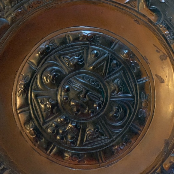 Vintage Copper like Sun Wall Art Aztec calendar 2 in 1 bundle - Picture 9 of 12